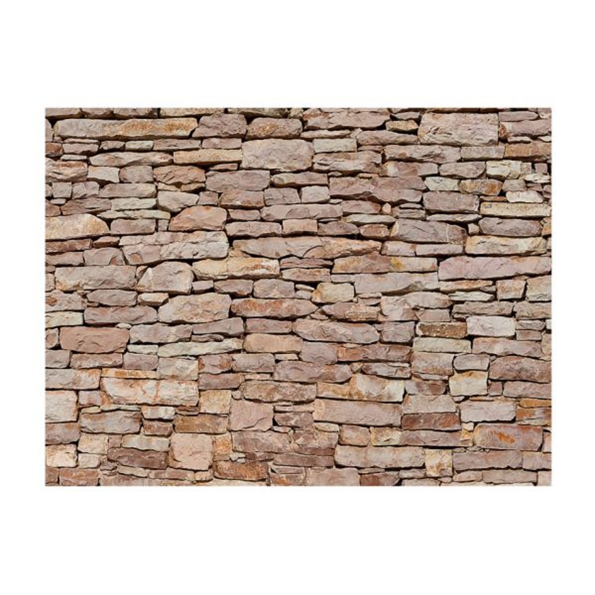 Papier peint intissé panoramique Mur de pierre naturelle multicouleur, EDEN