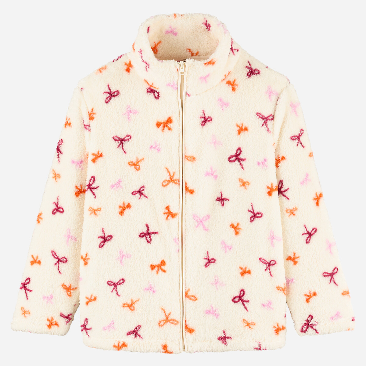 Bow print sherpa lounge jacket printed, SO'HOME