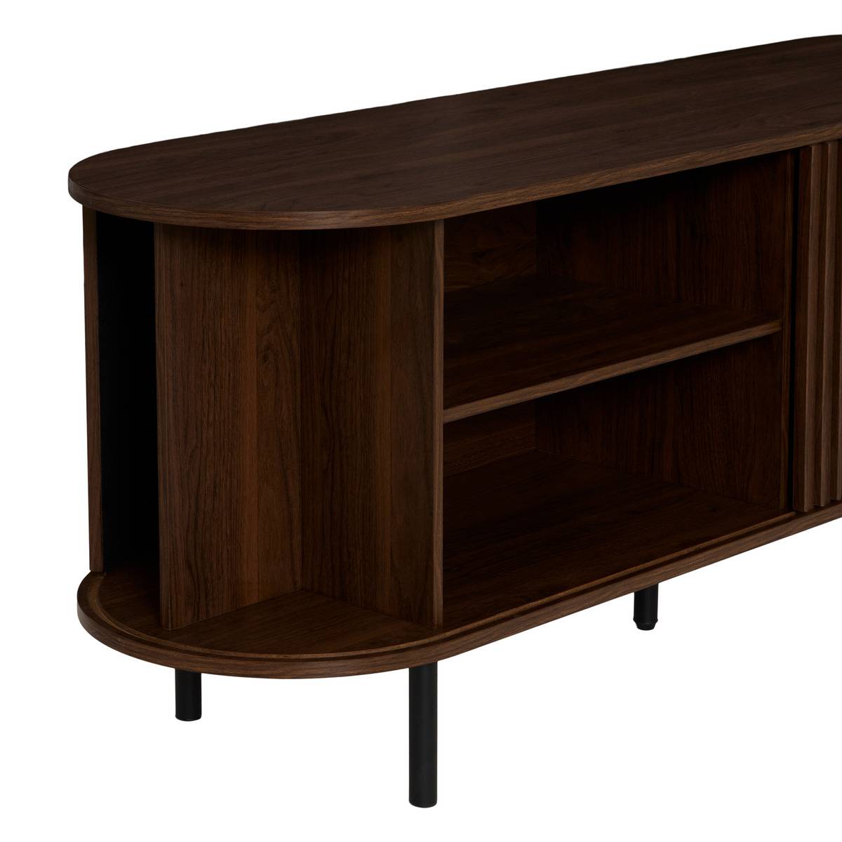 Meuble TV ovale ALCOVE marron, ATMOSPHERA
