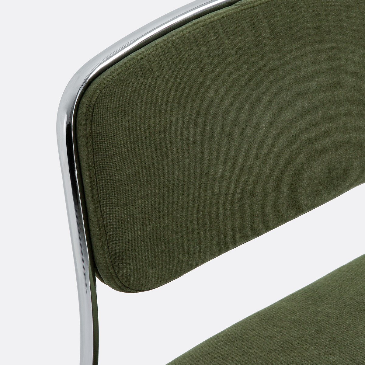 Fauteuil chrome et tissu, Celestina vert, LA REDOUTE INTERIEURS
