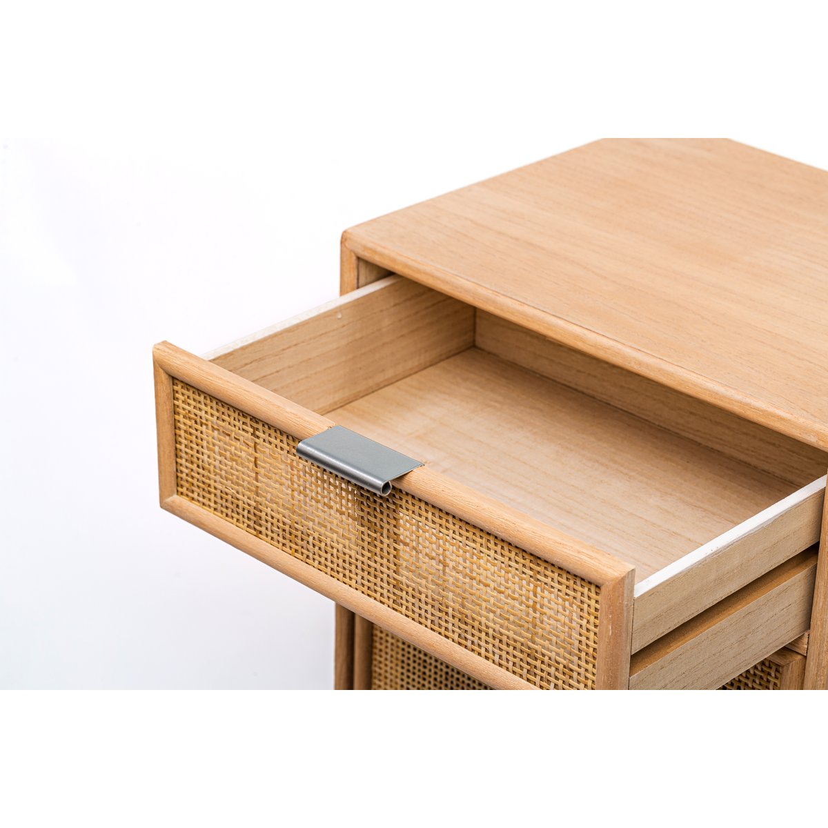 Table de chevet 1 porte, 1 tiroir, NARA bois naturel, NORDLYS