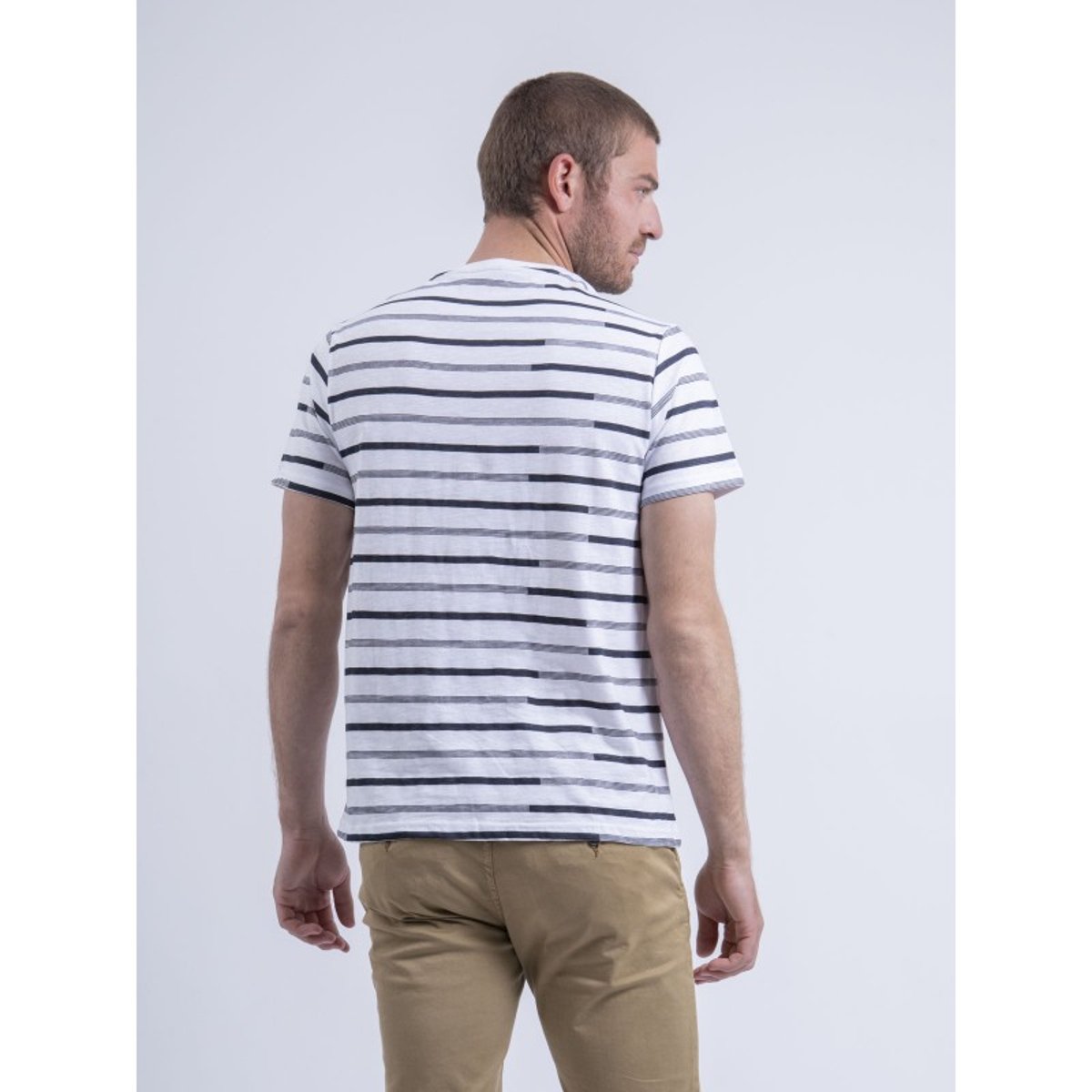 T-shirt Col Rond Rayé Nirabel blanc, RITCHIE
