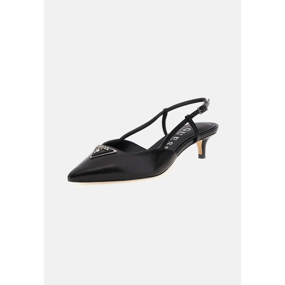 Escarpin Slingback Jesson Cuir Véritable noir, GUESS