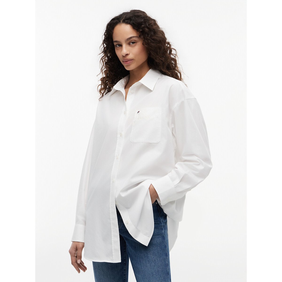 Chemise droite ecru, TOMMY JEANS