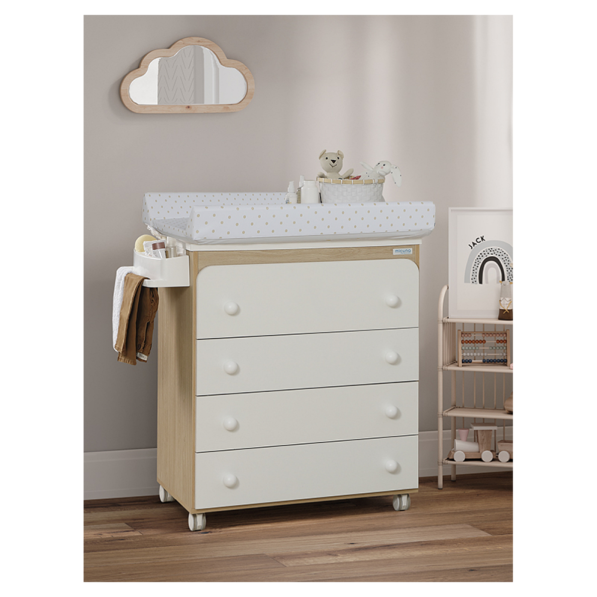 Plan à langer Bois/Blanc Poids Beige non communiqué, MICUNA