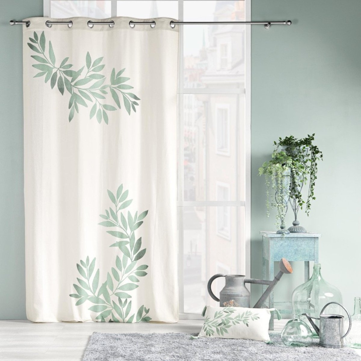 Rideau à œillets 140x260 NYMPHEA beige, DECORATIE