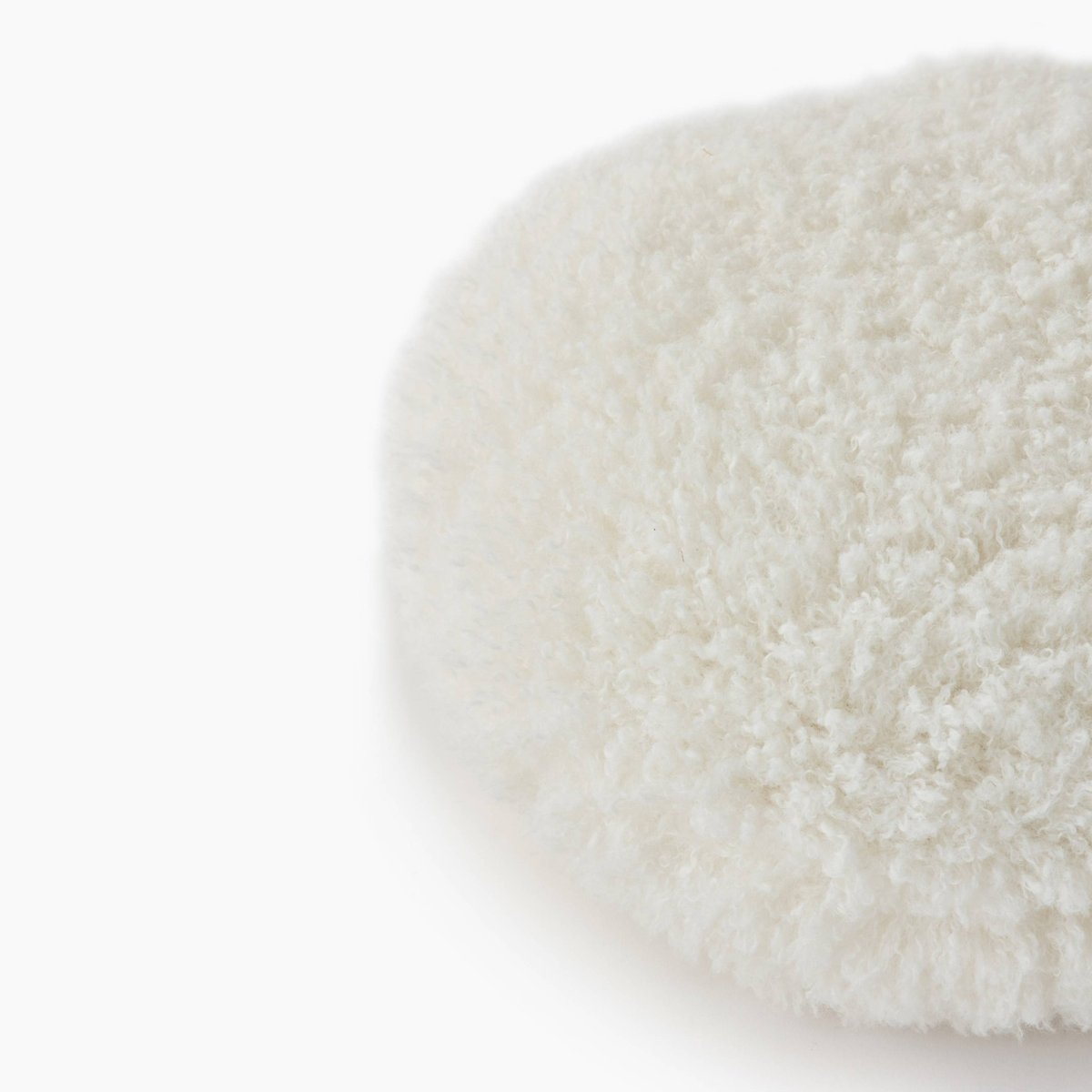 Coussin rond, 40cm de diamètre, 100% polyester recyclé seigle, MONOPRIX