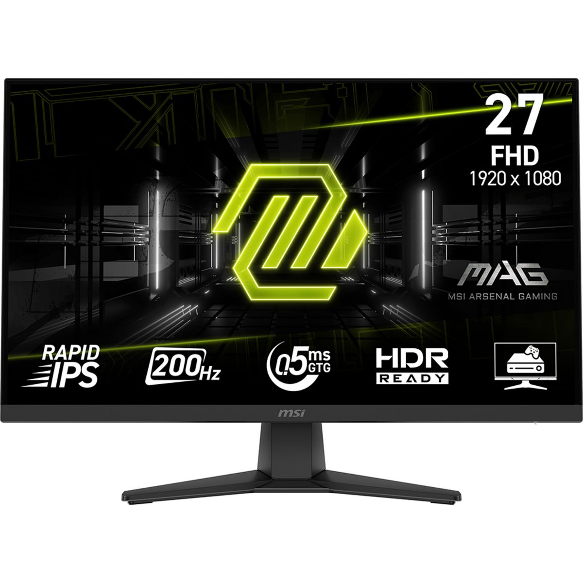 Ecran PC Gamer MAG 272F 27'' Full HD 200Hz Fast IPS 0,5 ms HDR couleur unique, MSI