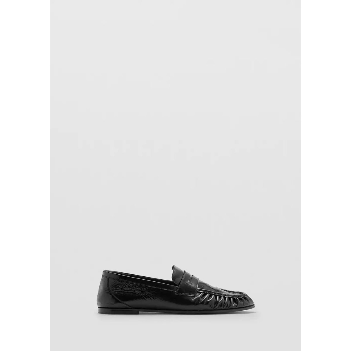 Mocassins cuir noir, MANGO TEEN