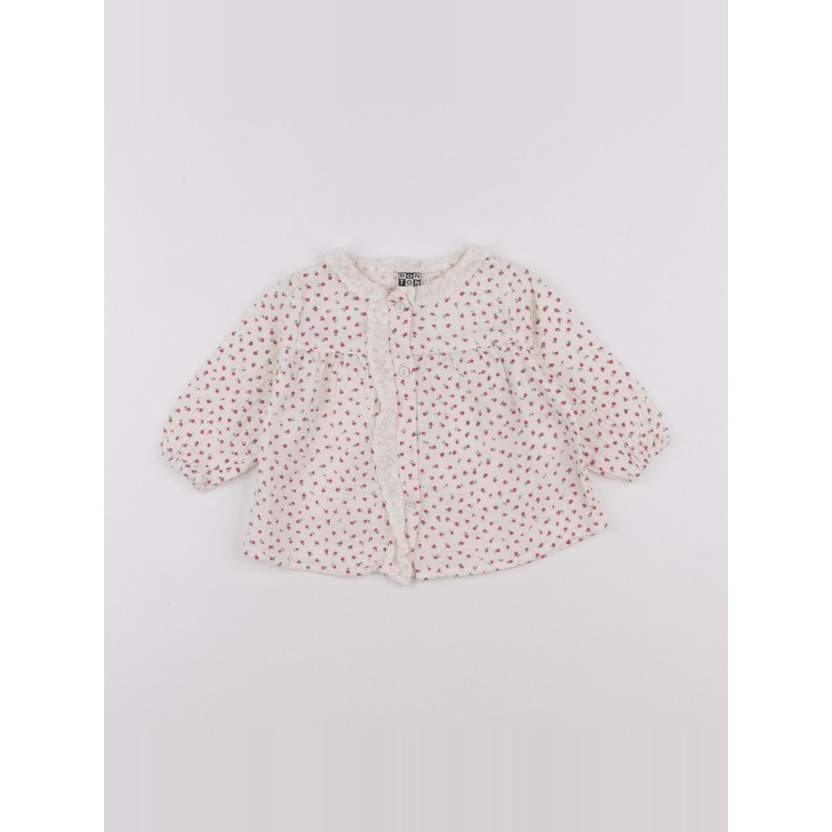 Blouse - Très bon état blanc, rouge, BONTON