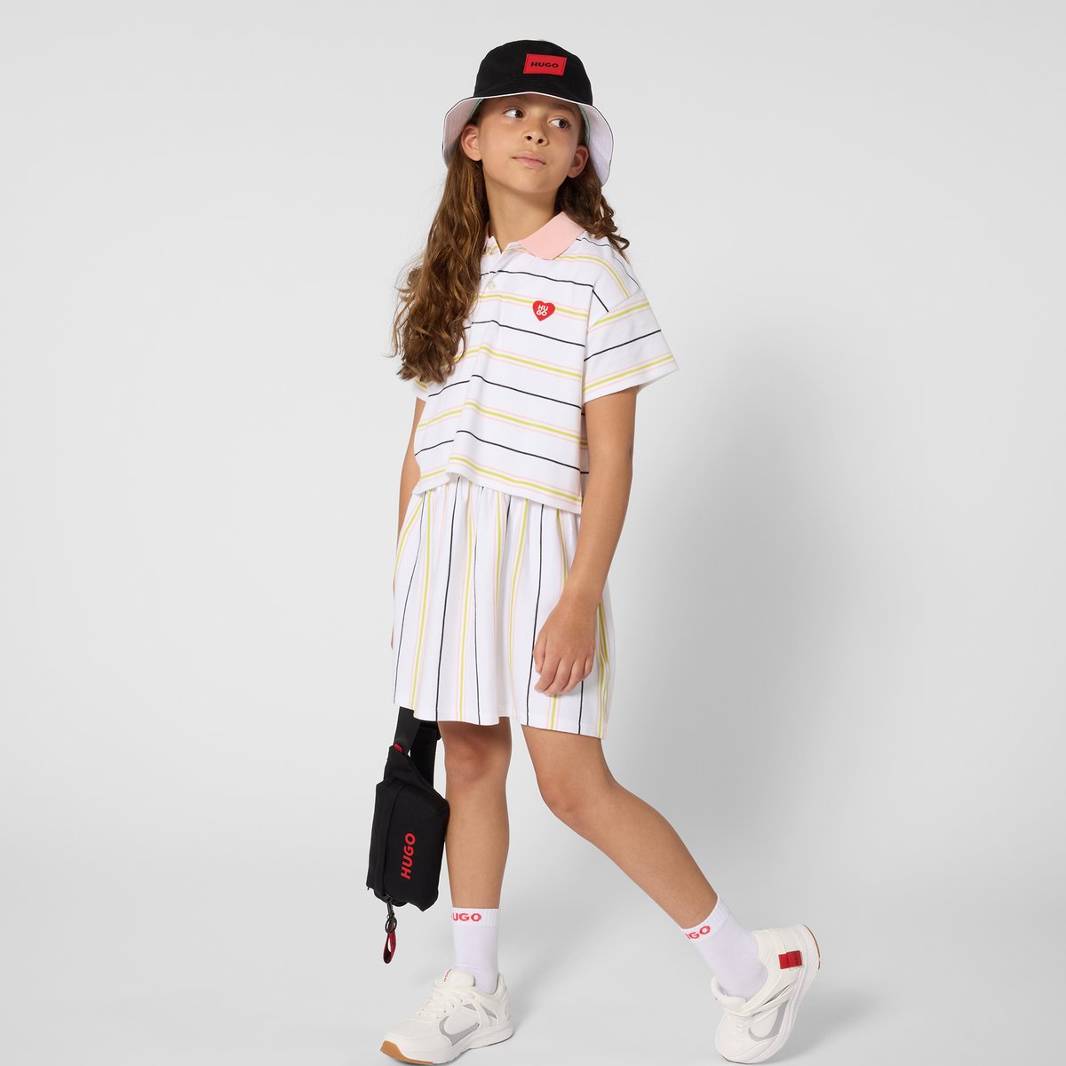 Robe rayée blanc, HUGO KIDSWEAR