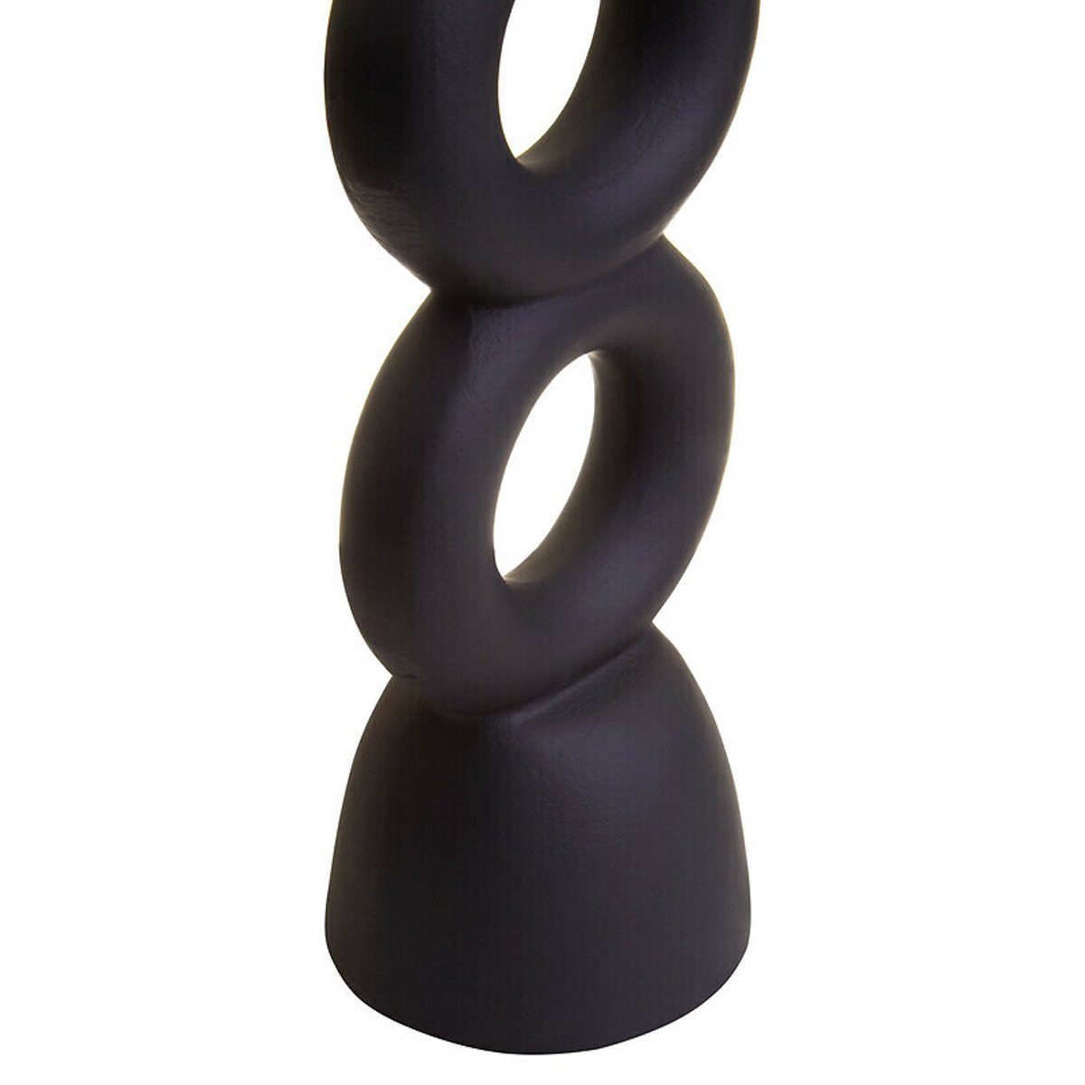 Large Abstract Candle Holder in Black black, FIFTY FIVE SOUTH