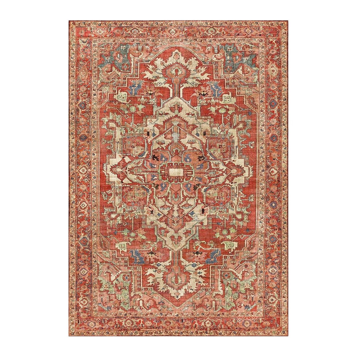 Tapis design impression haute définition HENRI rouge naturel, AFK LIVING
