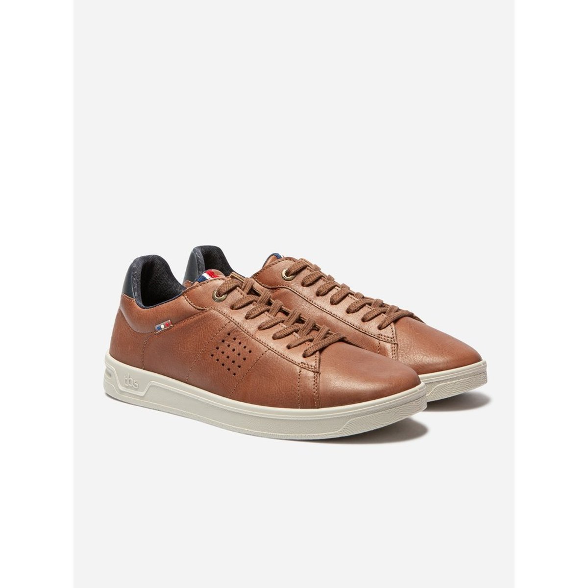 Baskets made in France FELINNO camel / navy, TBS