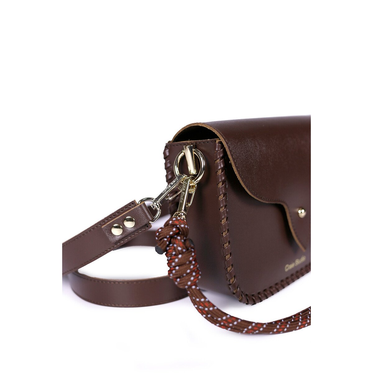 Sac besace en cuir, WEST chocolat, CRAIE STUDIO