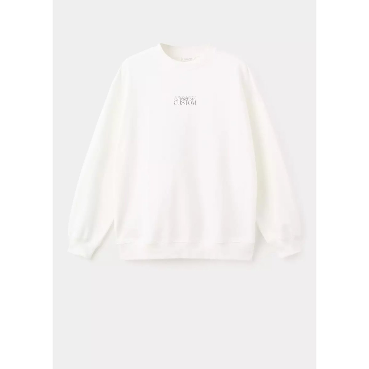 Sweat-shirt coton imprimé blanc cassé, MANGO TEEN