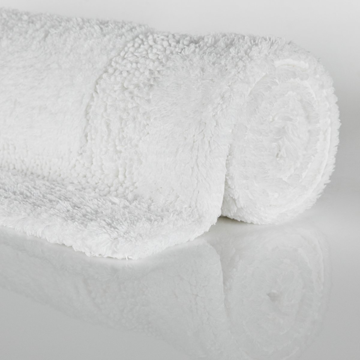 Tapis de bain coton 1750 g/m², moelleux ,  KNUT blanc, WECON HOME
