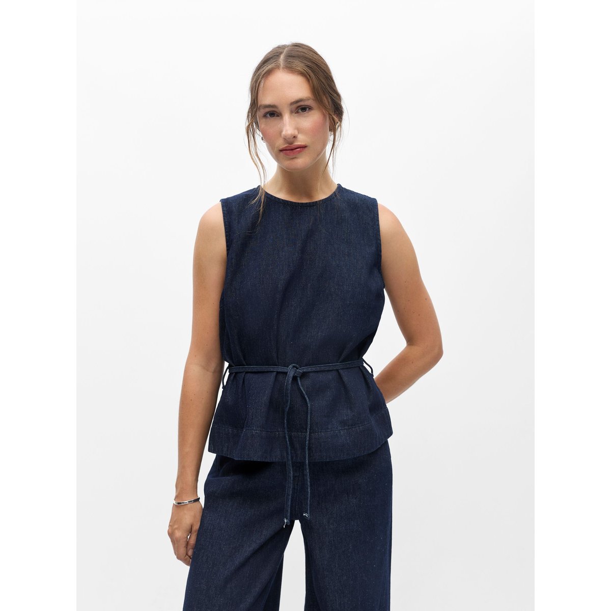 Top Sans Manches bleu - dark blue denim1, OBJECT