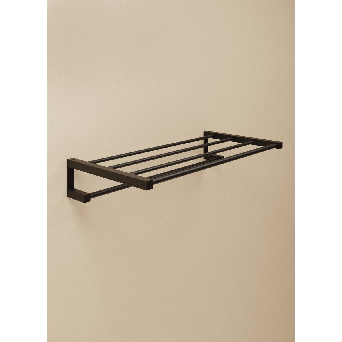Porte Serviette Tablette mural  METRIC noir, COSMIC