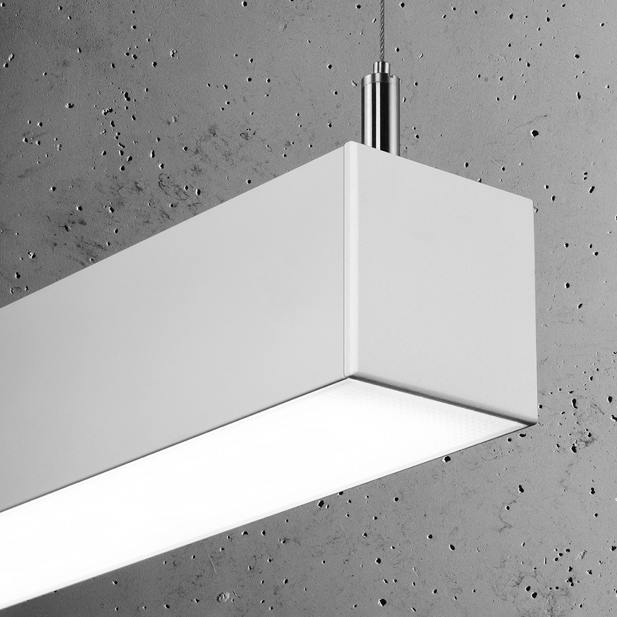 Suspension Aluminium Blanc LED 1 Pinne blanc, EDEN