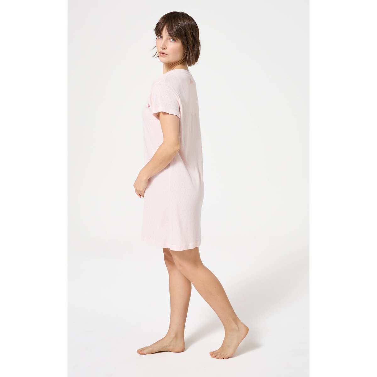 Chemise de nuit en coton couleur unie Kiss nude, ARTHUR