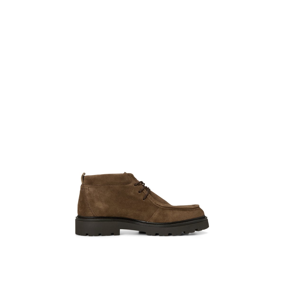 Bottes à lacets, modèle Phil en cuir velours souple marron, MARC O'POLO