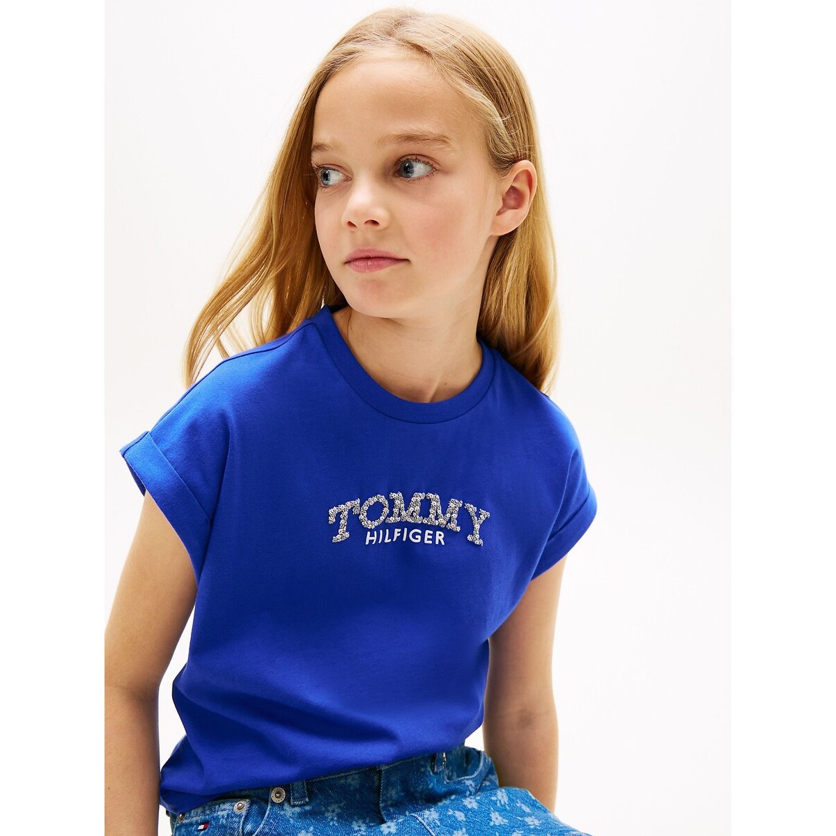 T-shirt manches courtes bleu, TOMMY HILFIGER