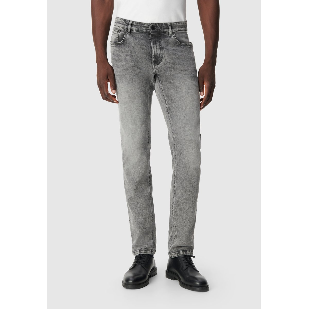Jean slim vieilli BRUCE gris souris, IKKS