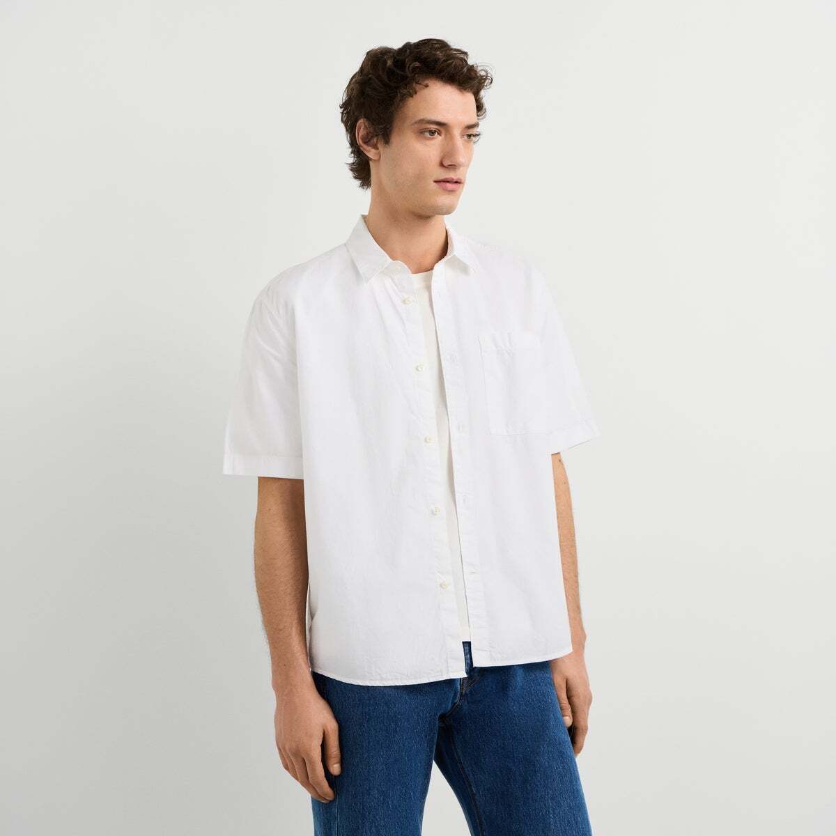 Chemise Coupe Casual En Popeline blanc, PEPE JEANS