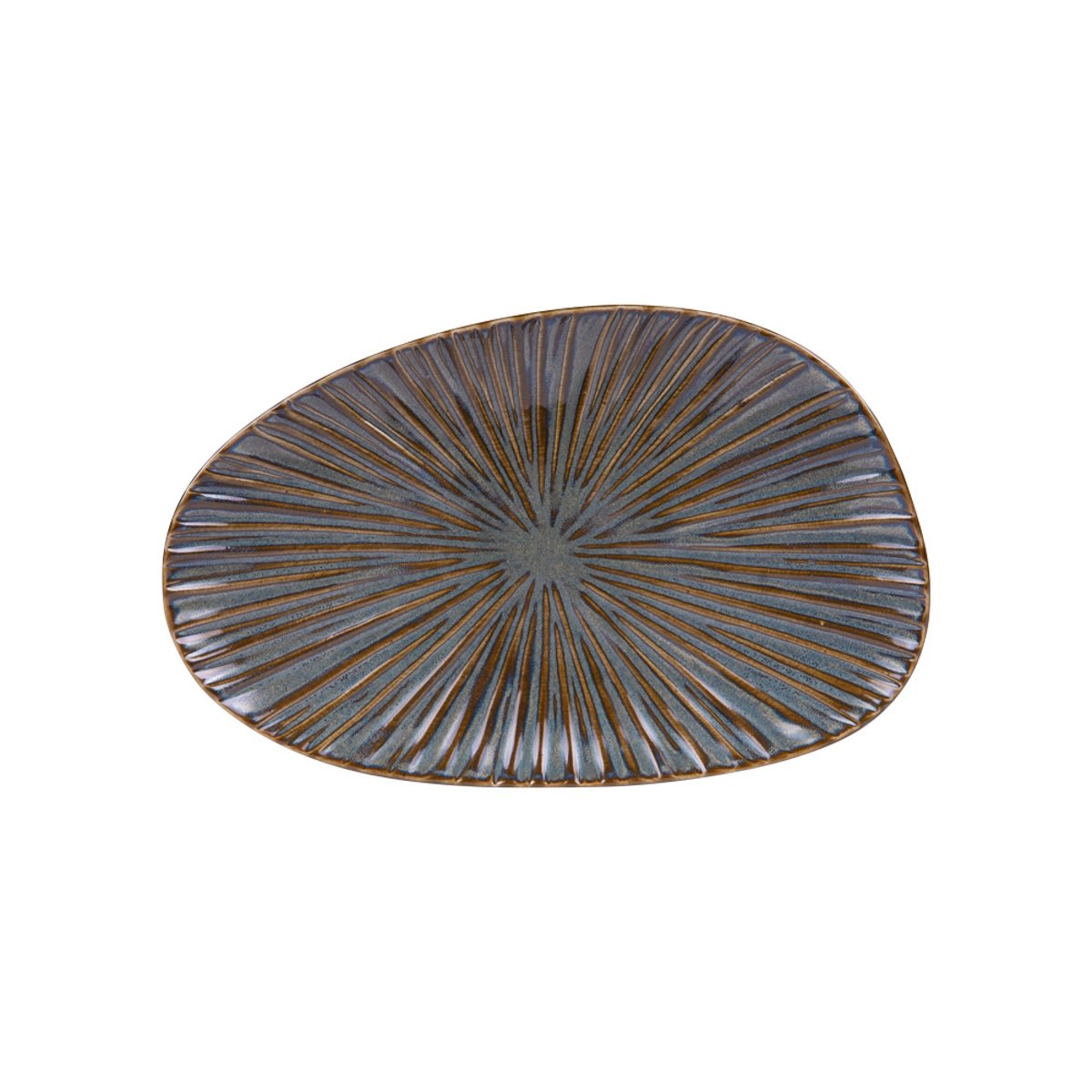 Plat organique Liv   26x16 cm bleu, TABLE PASSION