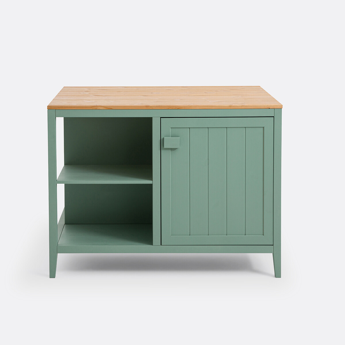 Carlos Solid Pine Kitchen Island green/natural, LA REDOUTE INTERIEURS