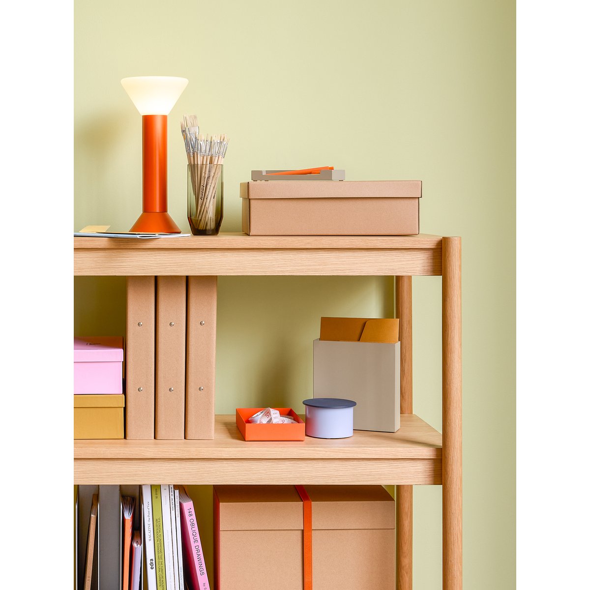 Boîtes de rangement en carton STOREIT naturel, HUBSCH