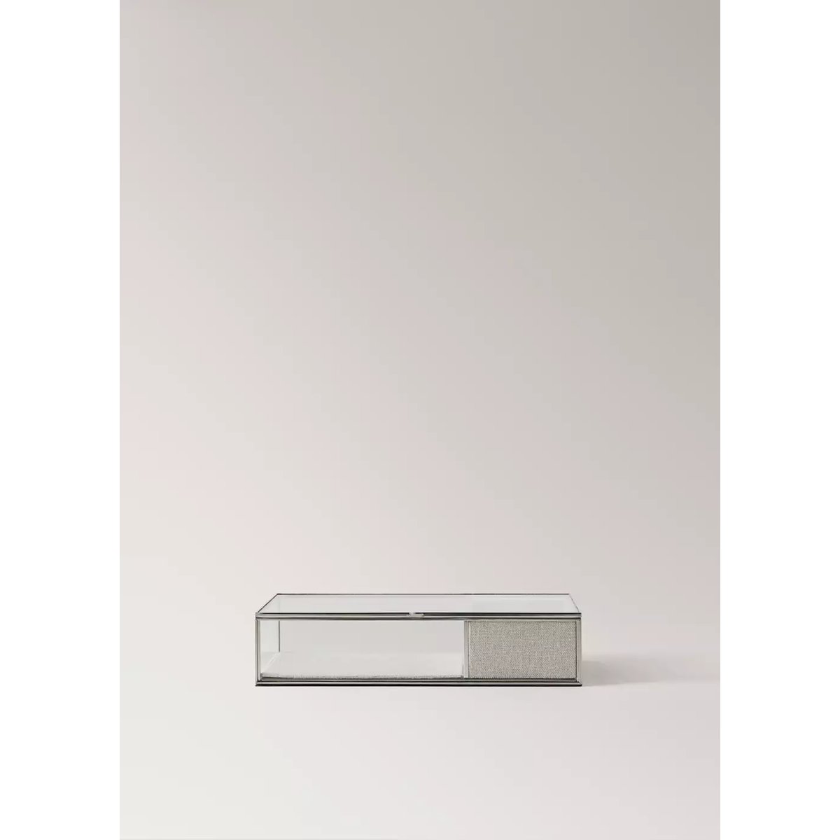 Boîte à bijoux en verre, taille moyenne écru, MANGO HOME