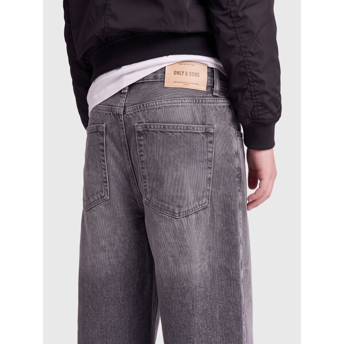 Jean À Jambe Large dark grey denim, ONLY & SONS JUNIOR