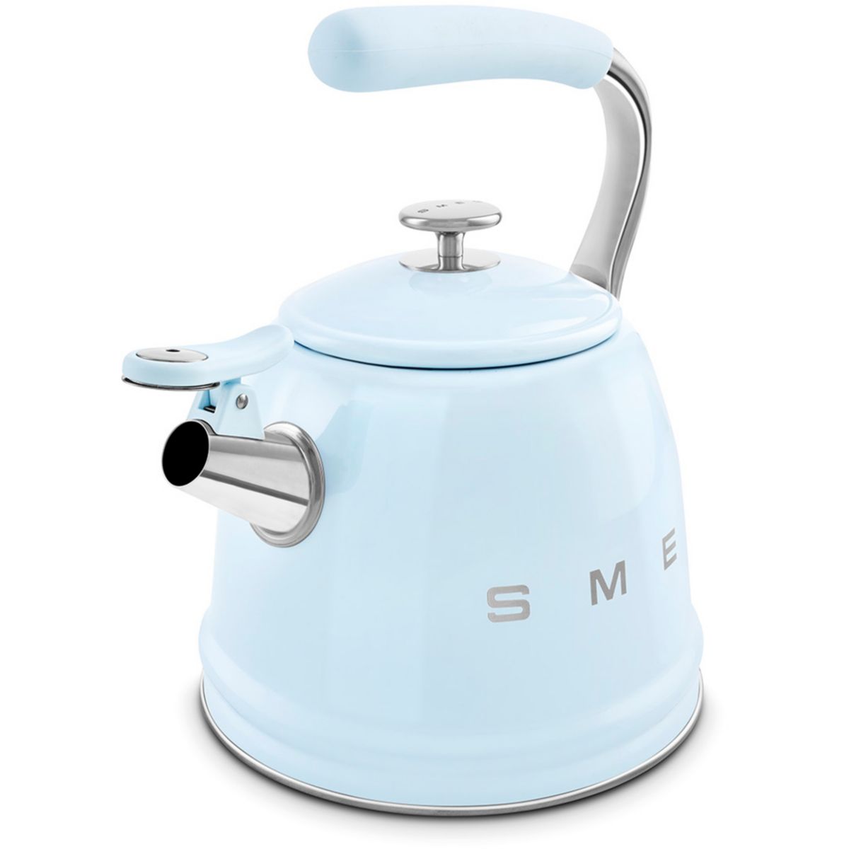 Bouilloire Sifflante 2.3L Bleu Pastel couleur unique, SMEG
