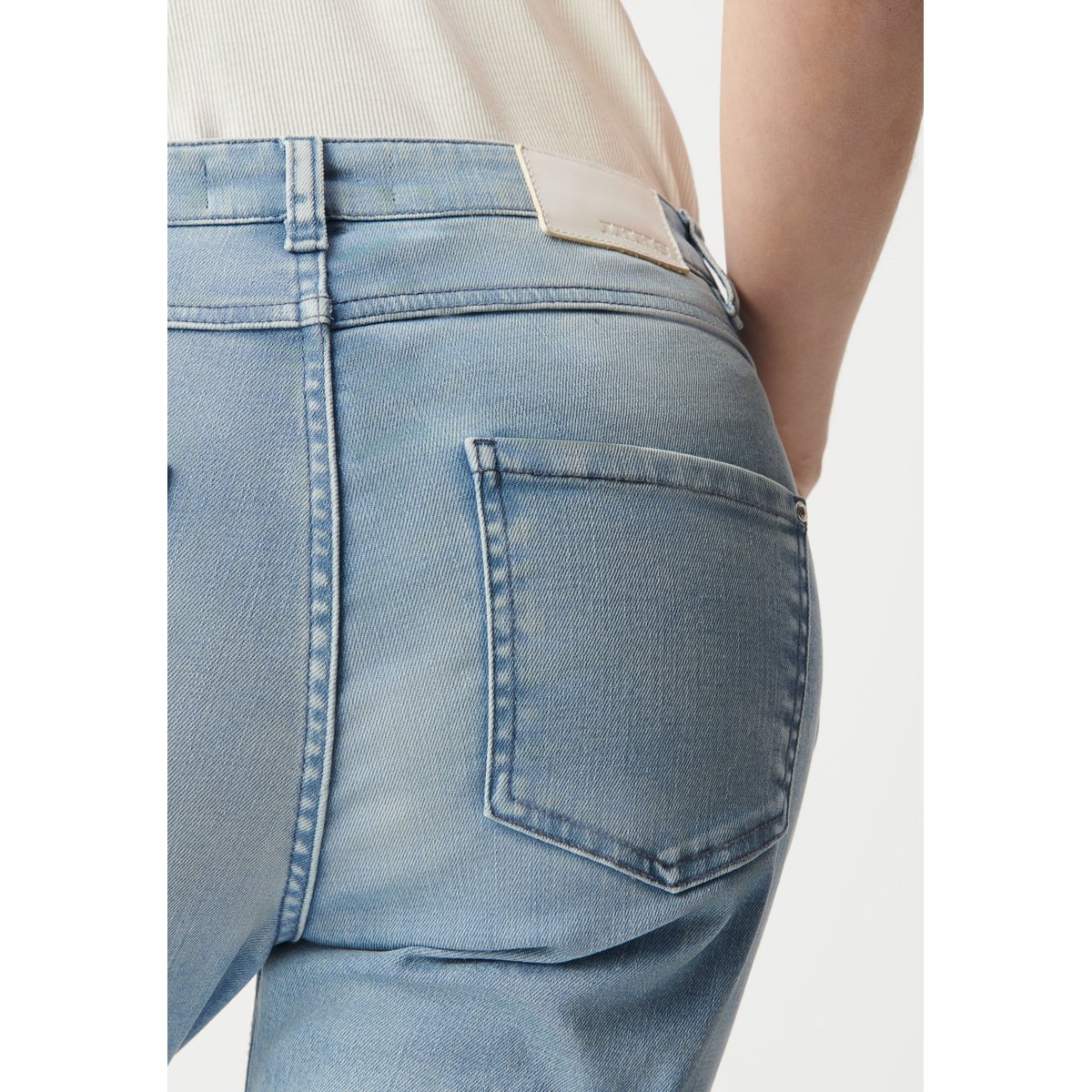 Jean droit court boutons apparents JANIS bleu clair, IKKS