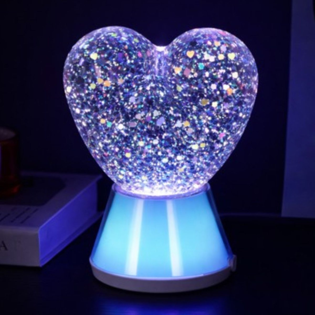 Lampe à paillettes blanc, LITTLE L