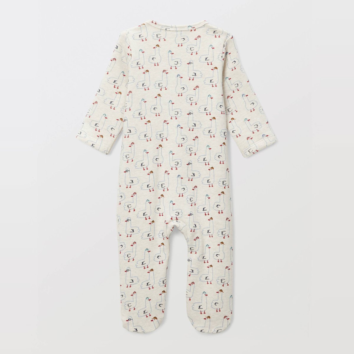 Dors bien imprimé en molleton en coton BIO GOTS ecru melange, BOUT'CHOU