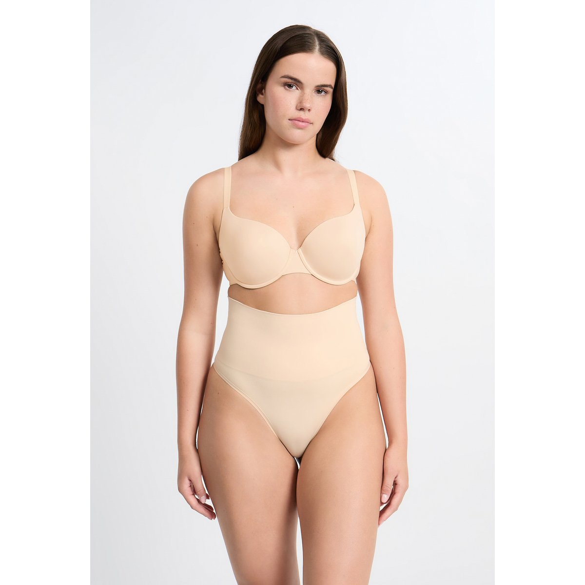 String gainant taille haute - Maintien médium CAPRI beige, ETAM