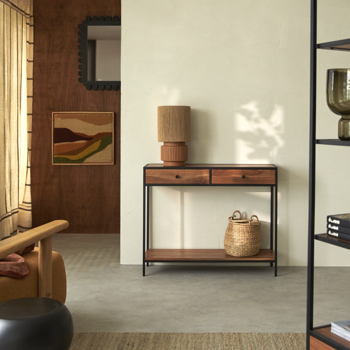 Console en Acacia massif, AGRA naturel, TIKAMOON