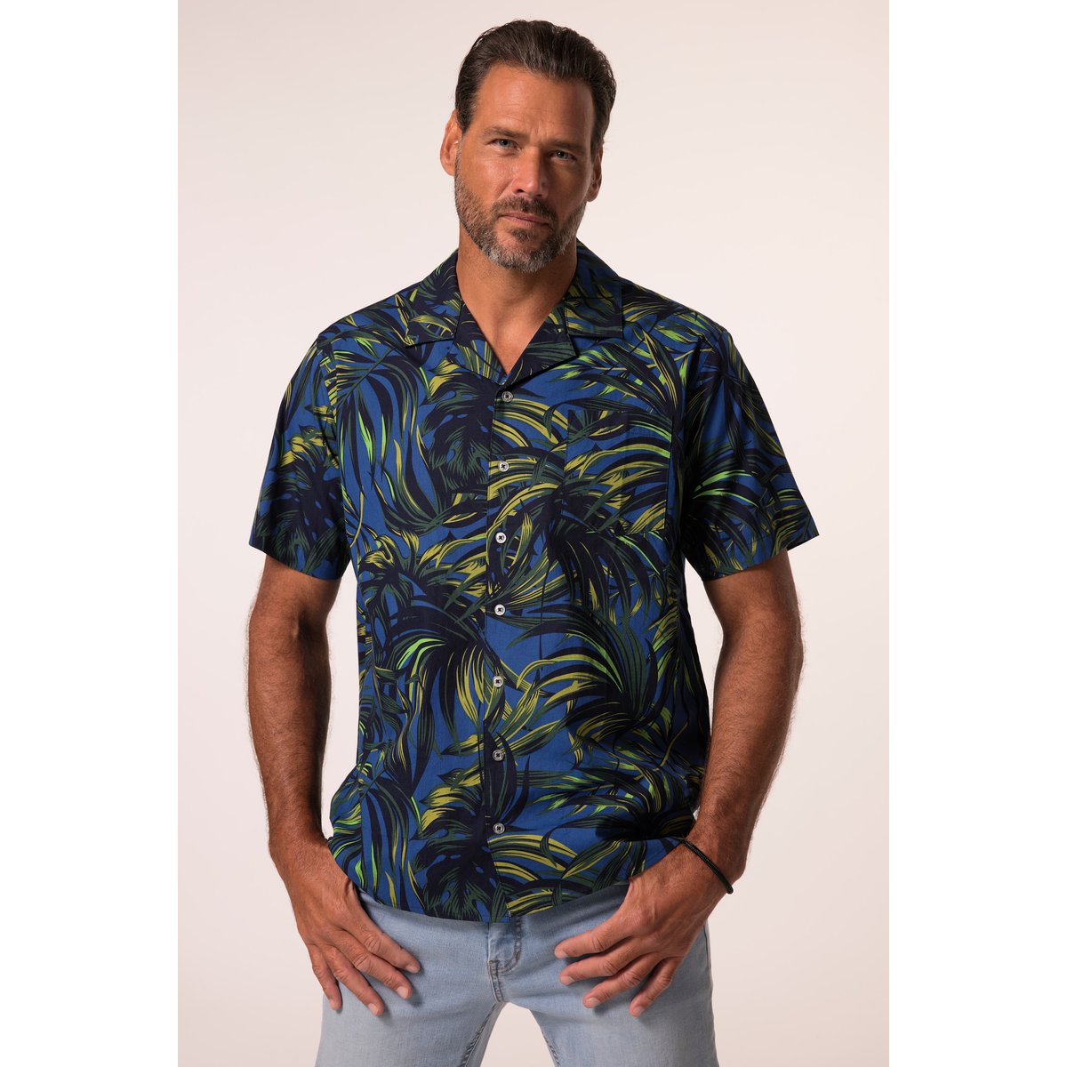 Chemise dans un imprimé all-over marine, JP1880
