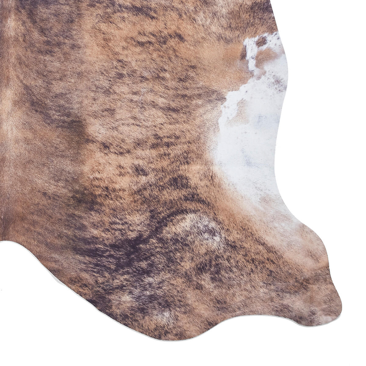 Faux Cow Print Rug - 155x130cm brown/white, SO'HOME