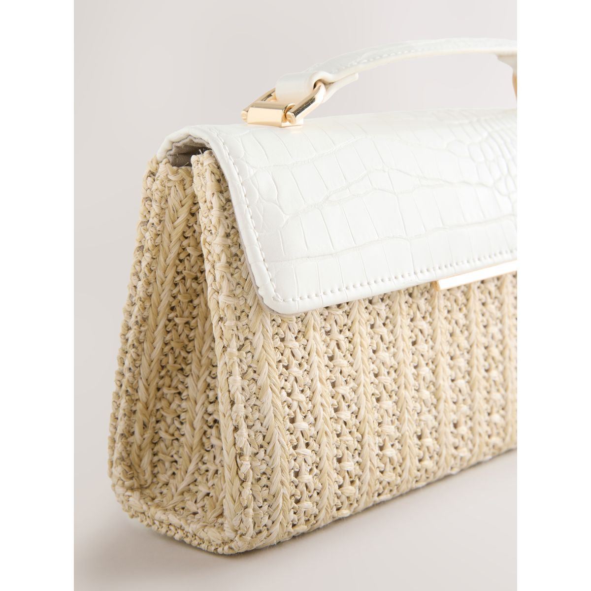 Sac à poignée supérieure effet raphia naturel, NEXT