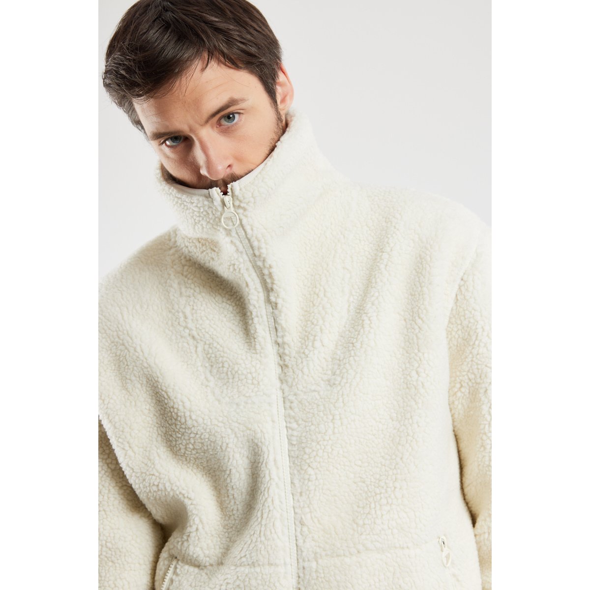 Polaire zippée sherpa nature, ARMOR-LUX