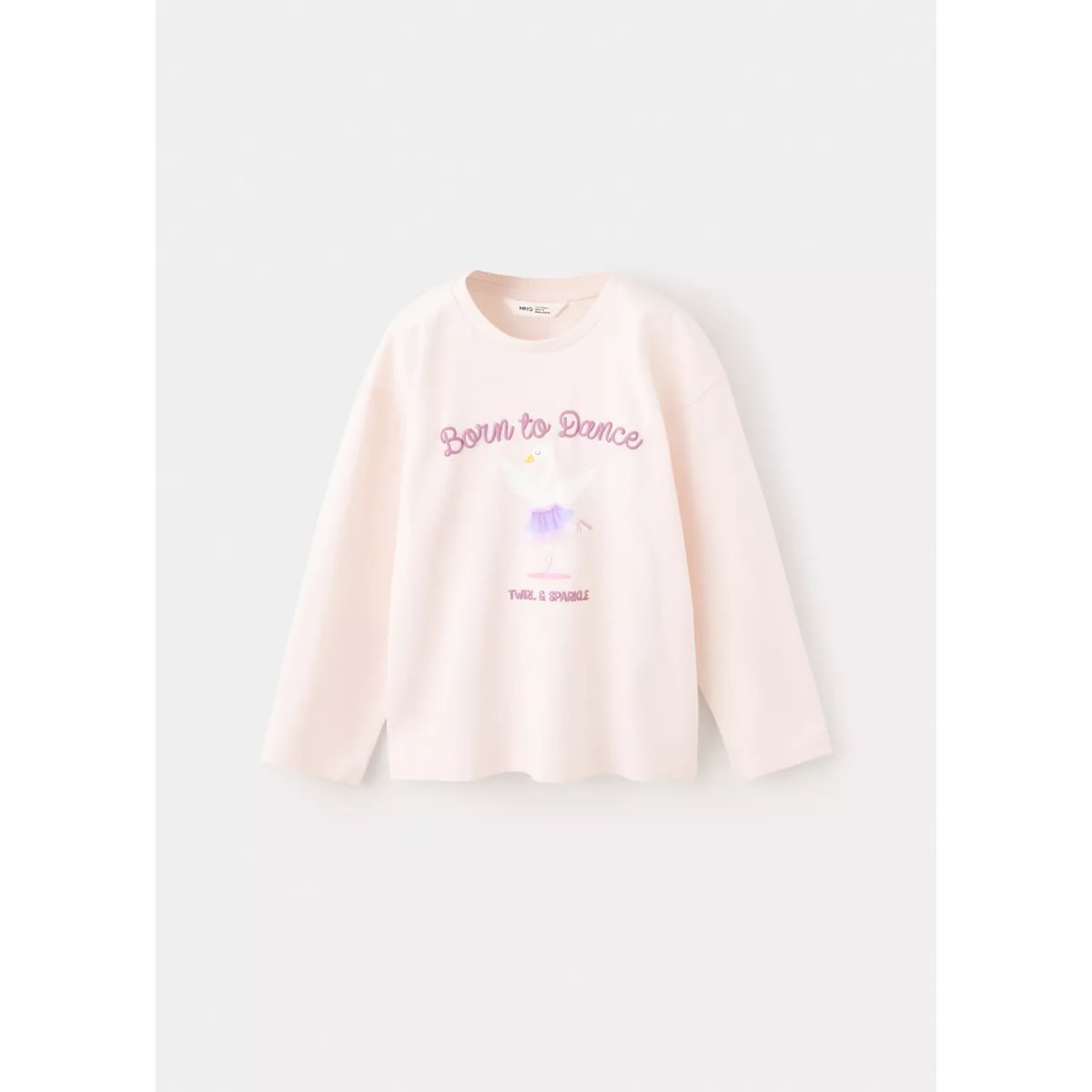 T-shirt en coton imprimé rose, MANGO BABY