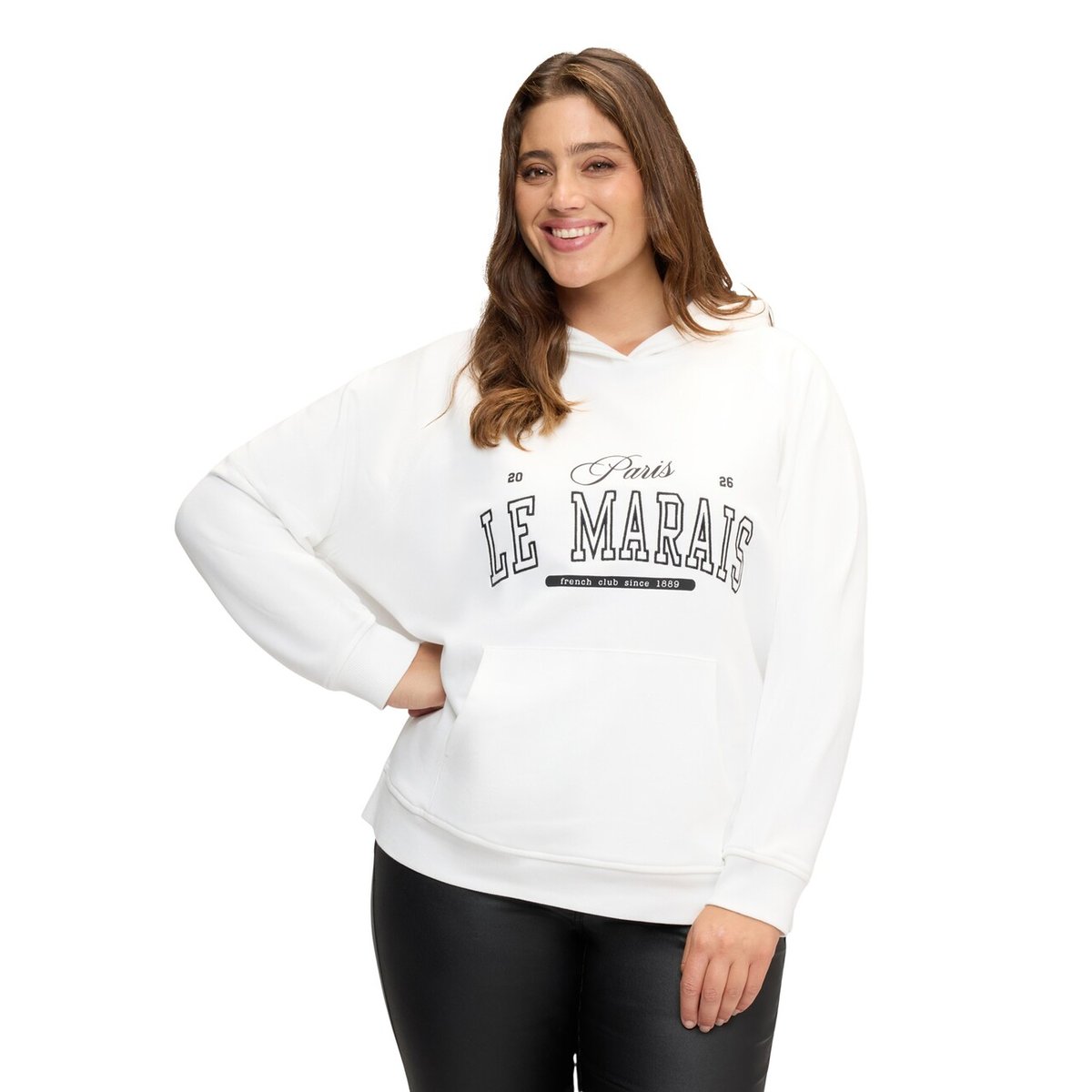 Sweat à capuche blanc, FIORELLA RUBINO