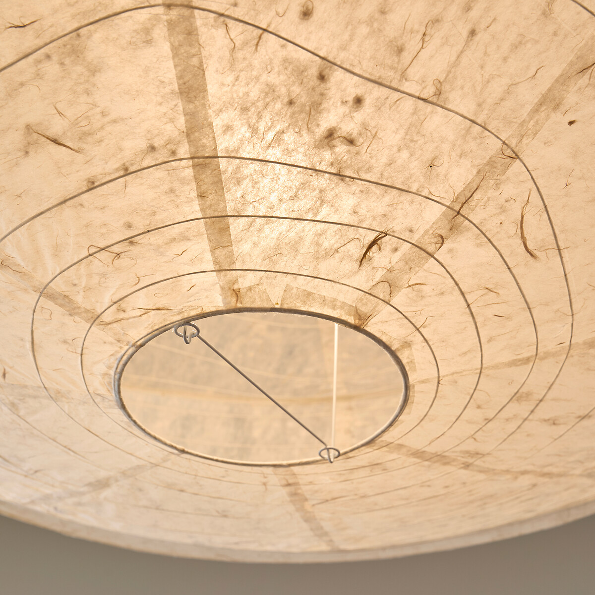 Suspension en papier texturé, diamètre 91 cm, NASSAH blanc, AM.PM