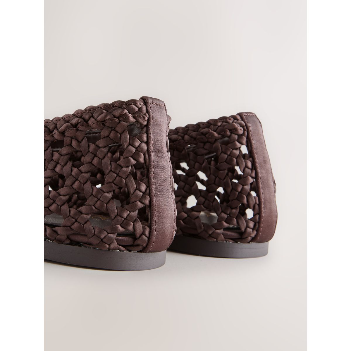 Ballerines en satin tissé forever comfort® marron chocolat, NEXT