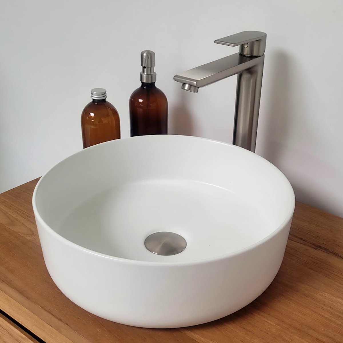 Mitigeur de lavabo argent brossé, Salto argent, OCEAN LINE