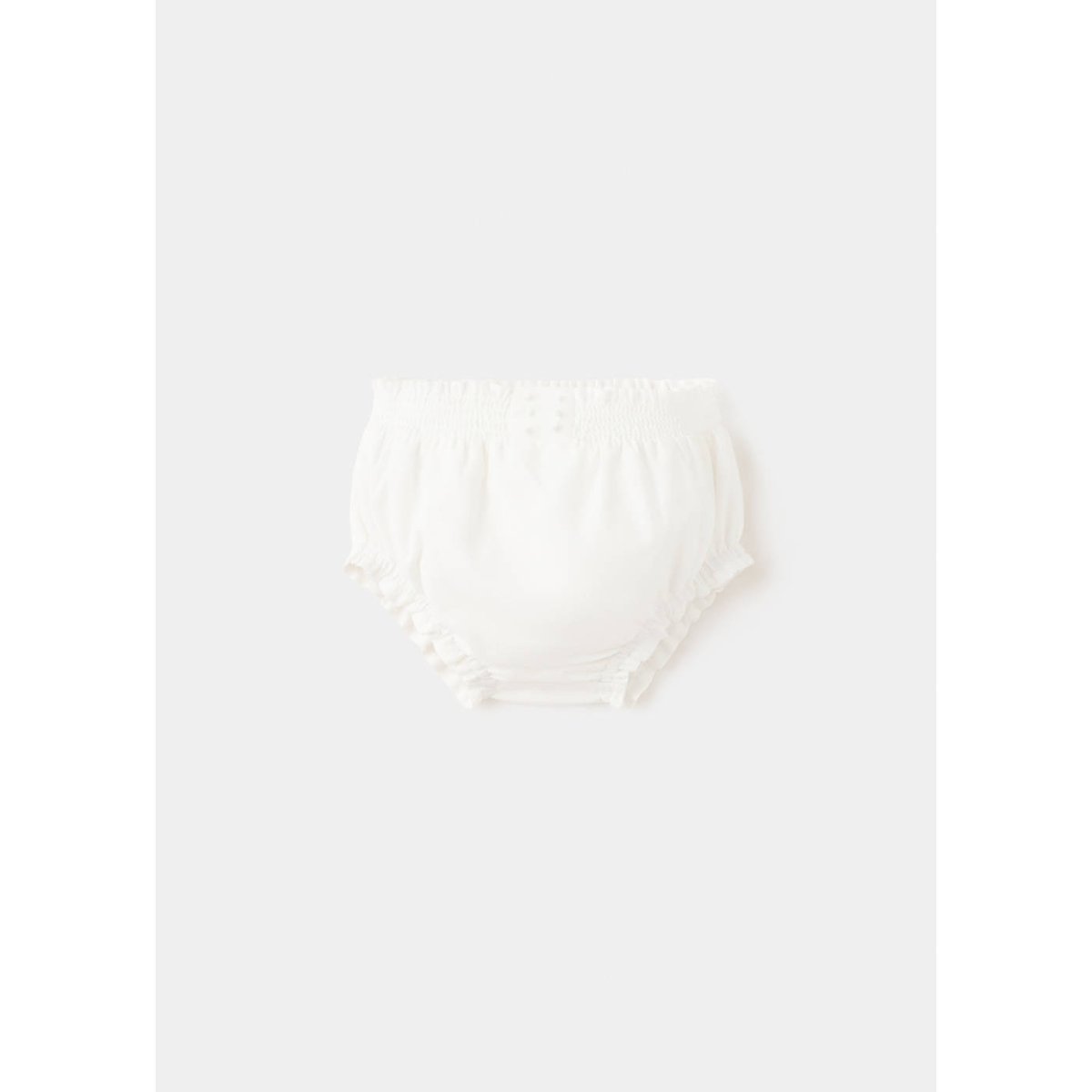 Shorts coton détails froncés blanc cassé, MANGO BABY